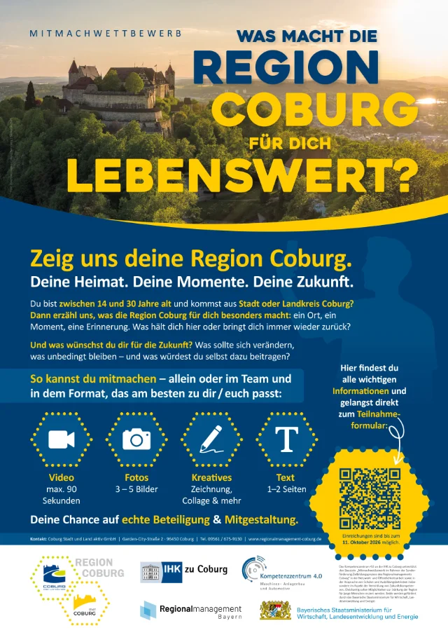 Ausschreibung Mitmachwettbewerb, Region Coburg